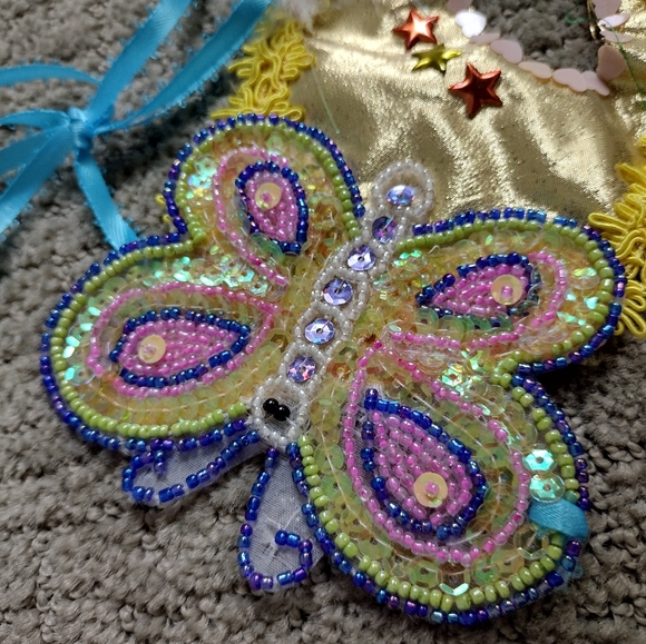 Handmade fabric masquerade mask, stylish, brand new - Picture 3 of 9